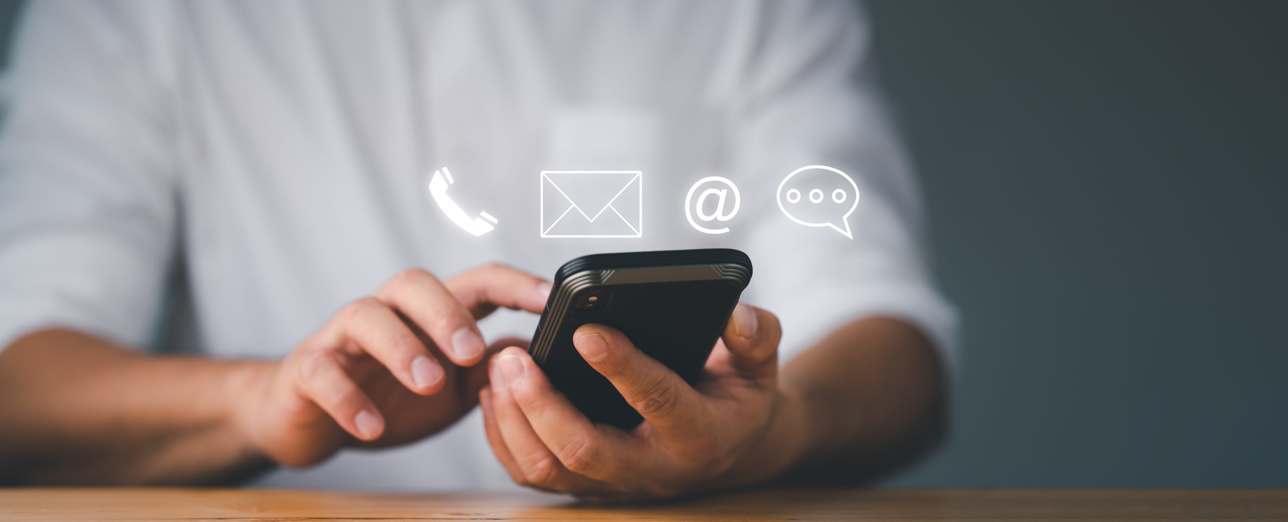 Customer,Support,Hotline,Contact,Us,People,Connection.,Businessman,Using,Smart